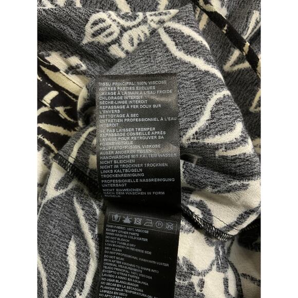 Ba&Sh 'Sessee' Black Floral Print Three Quarter Sleeve U Neck Button Blouse - Picture 5 of 5